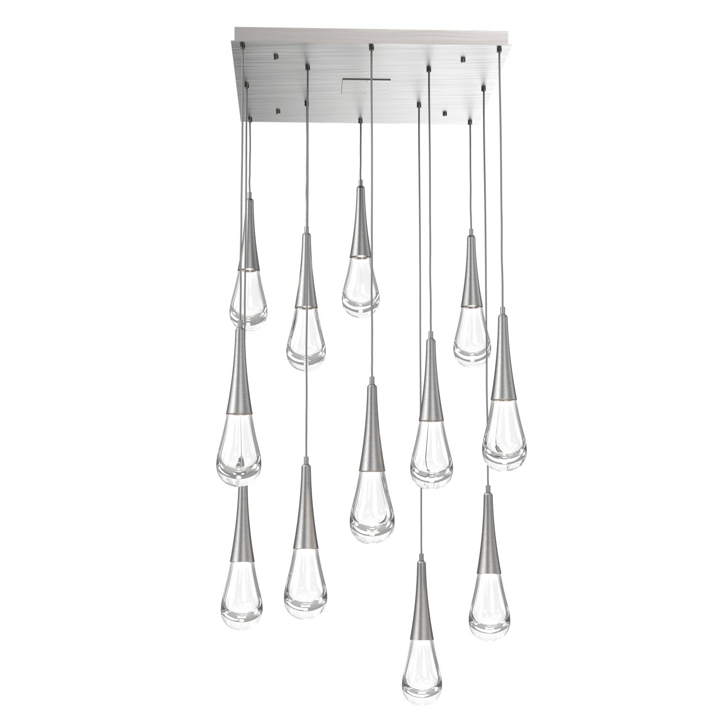 Hammerton Studio - CHB0078-12-SN-C-C01-L1 - LED Pendant - Raindrop - Satin Nickel