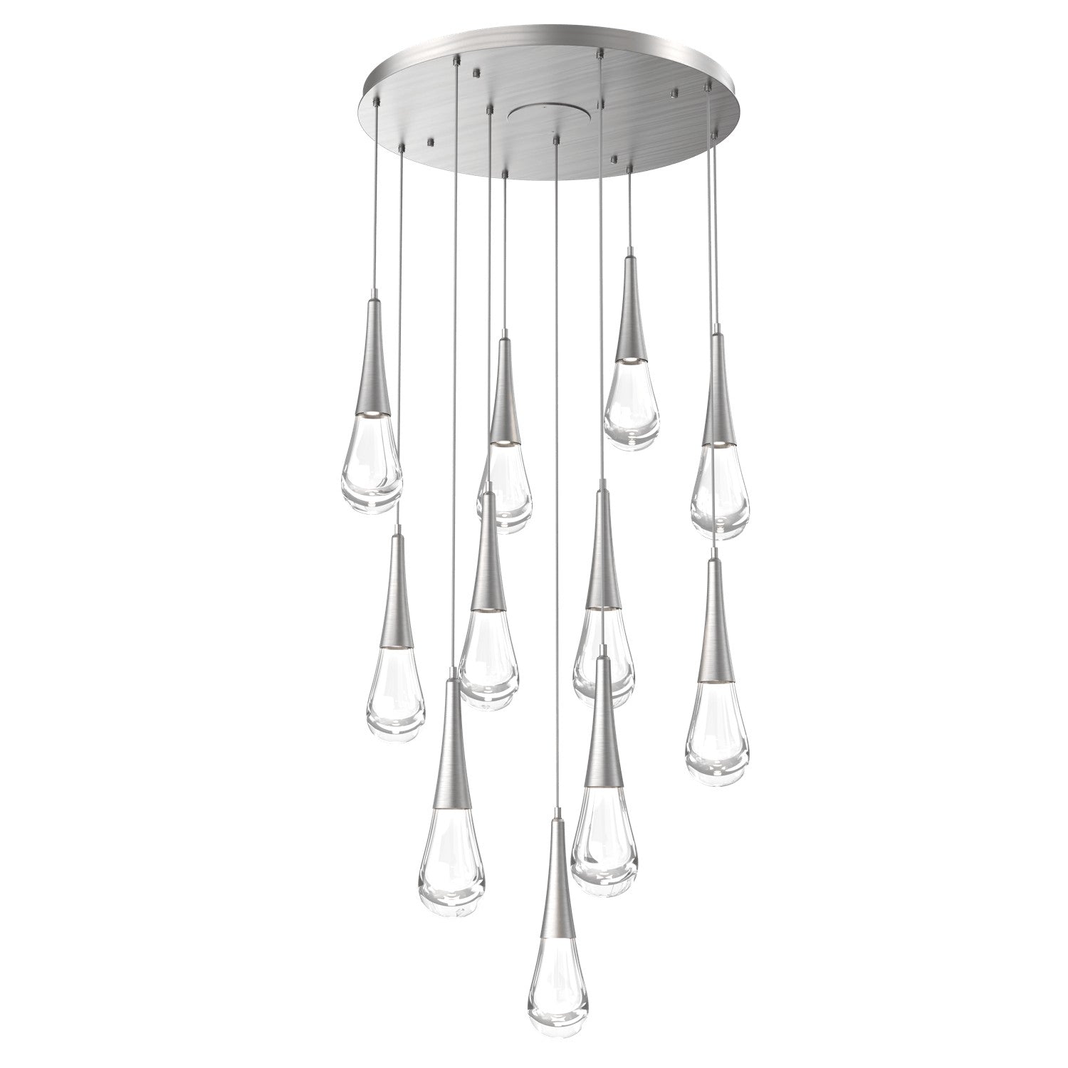 Hammerton Studio - CHB0078-11-SN-C-C01-L3 - LED Pendant - Raindrop - Satin Nickel