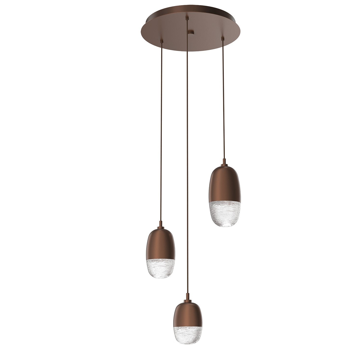 Hammerton Studio - CHB0079-03-BB-PC-C01-L1 - LED Pendant - Pebble - Burnished Bronze