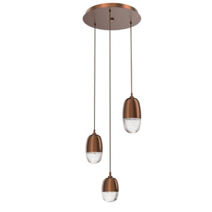 Hammerton Studio - CHB0079-03-BB-PC-C01-L3 - LED Pendant - Pebble - Burnished Bronze