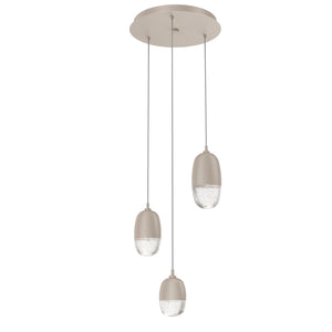 Hammerton Studio - CHB0079-03-BS-PC-C01-L3 - LED Pendant - Pebble - Beige Silver