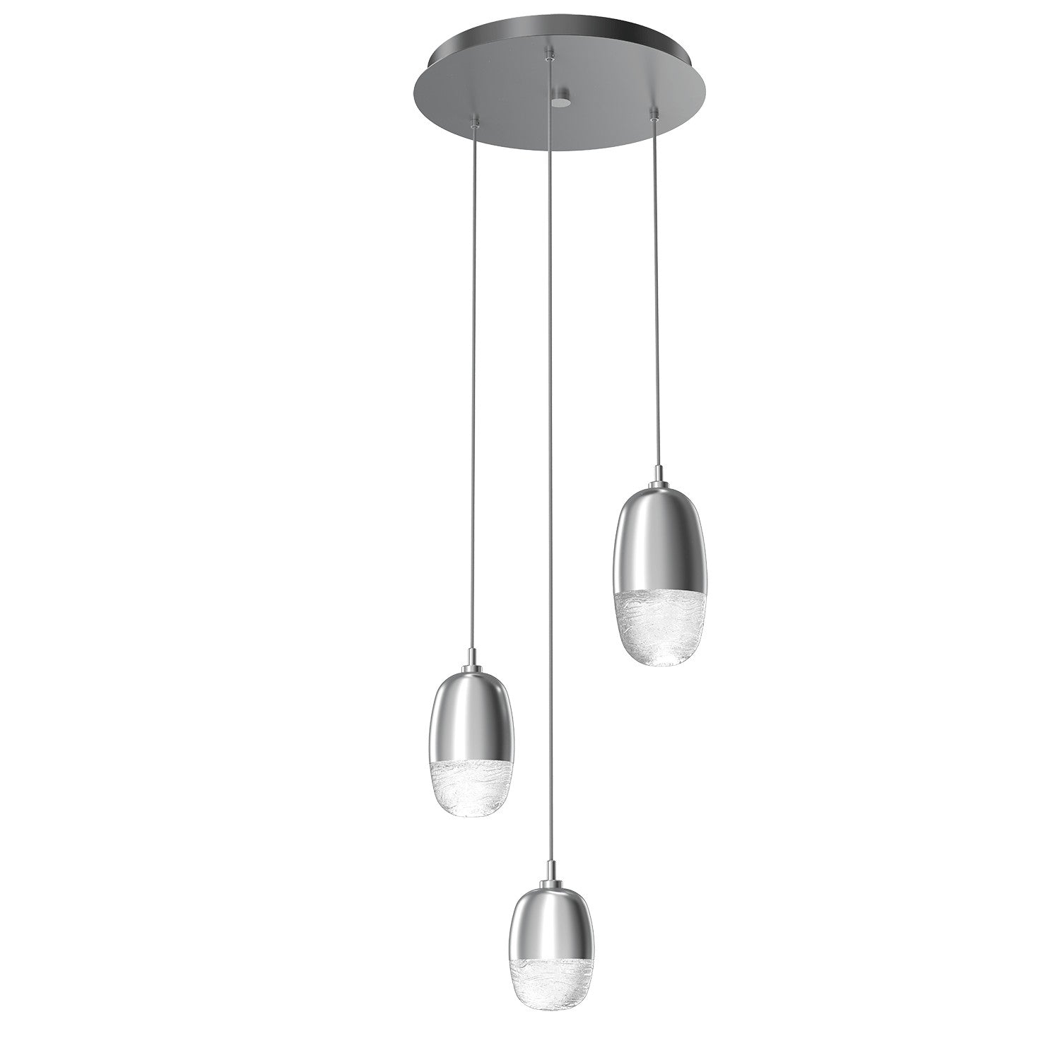 Hammerton Studio - CHB0079-03-CS-PC-C01-L1 - LED Pendant - Pebble - Classic Silver