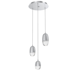 Hammerton Studio - CHB0079-03-CS-PC-C01-L3 - LED Pendant - Pebble - Classic Silver