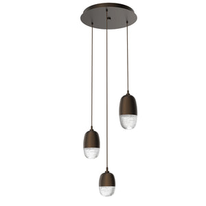 Hammerton Studio - CHB0079-03-FB-PC-C01-L1 - LED Pendant - Pebble - Flat Bronze