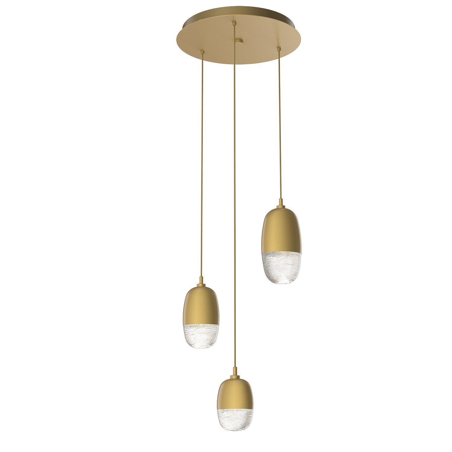 Hammerton Studio - CHB0079-03-GB-PC-C01-L1 - LED Pendant - Pebble - Gilded Brass