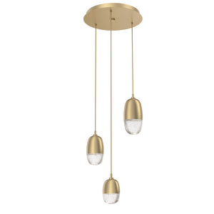 Hammerton Studio - CHB0079-03-GB-PC-C01-L3 - LED Pendant - Pebble - Gilded Brass