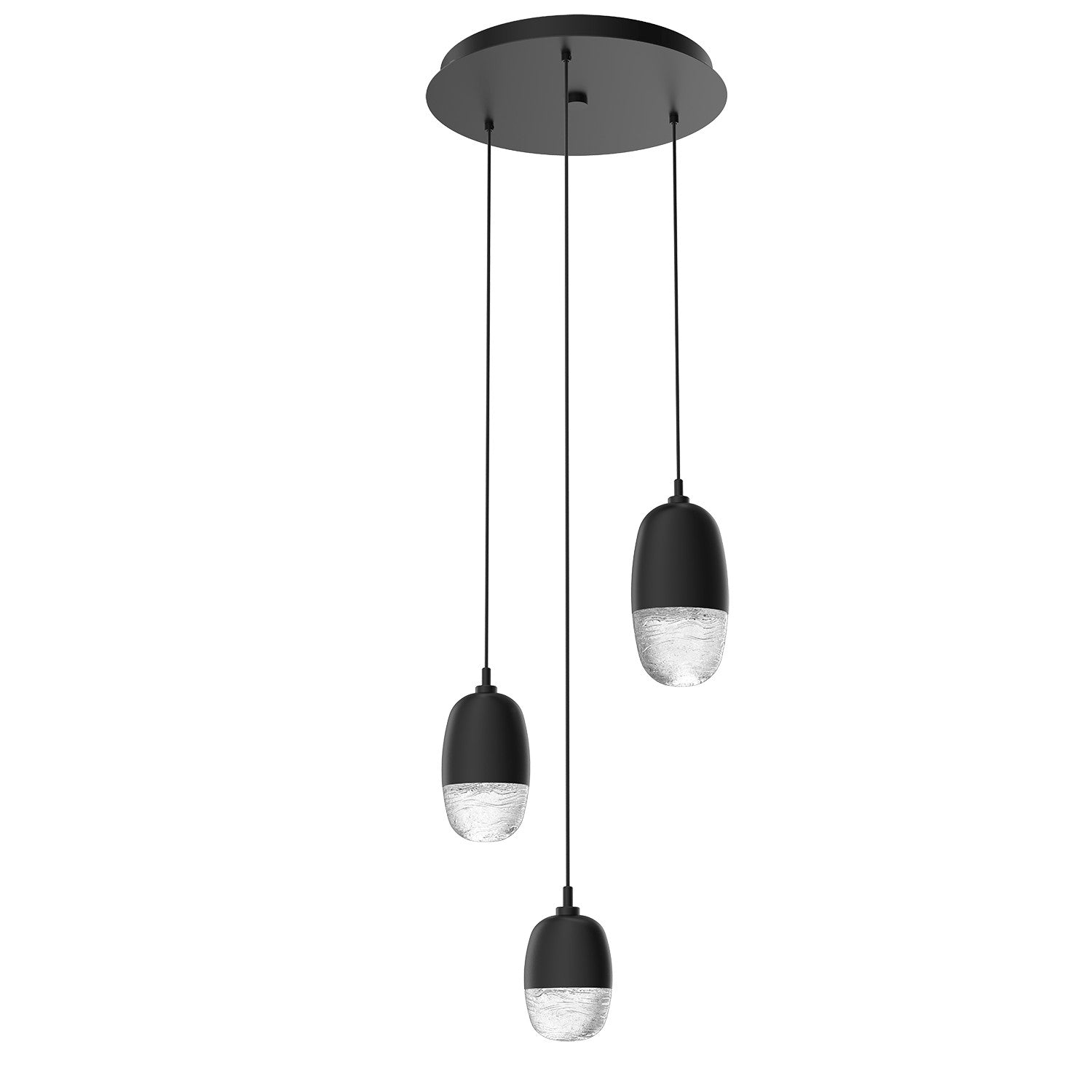 Hammerton Studio - CHB0079-03-MB-PC-C01-L1 - LED Pendant - Pebble - Matte Black