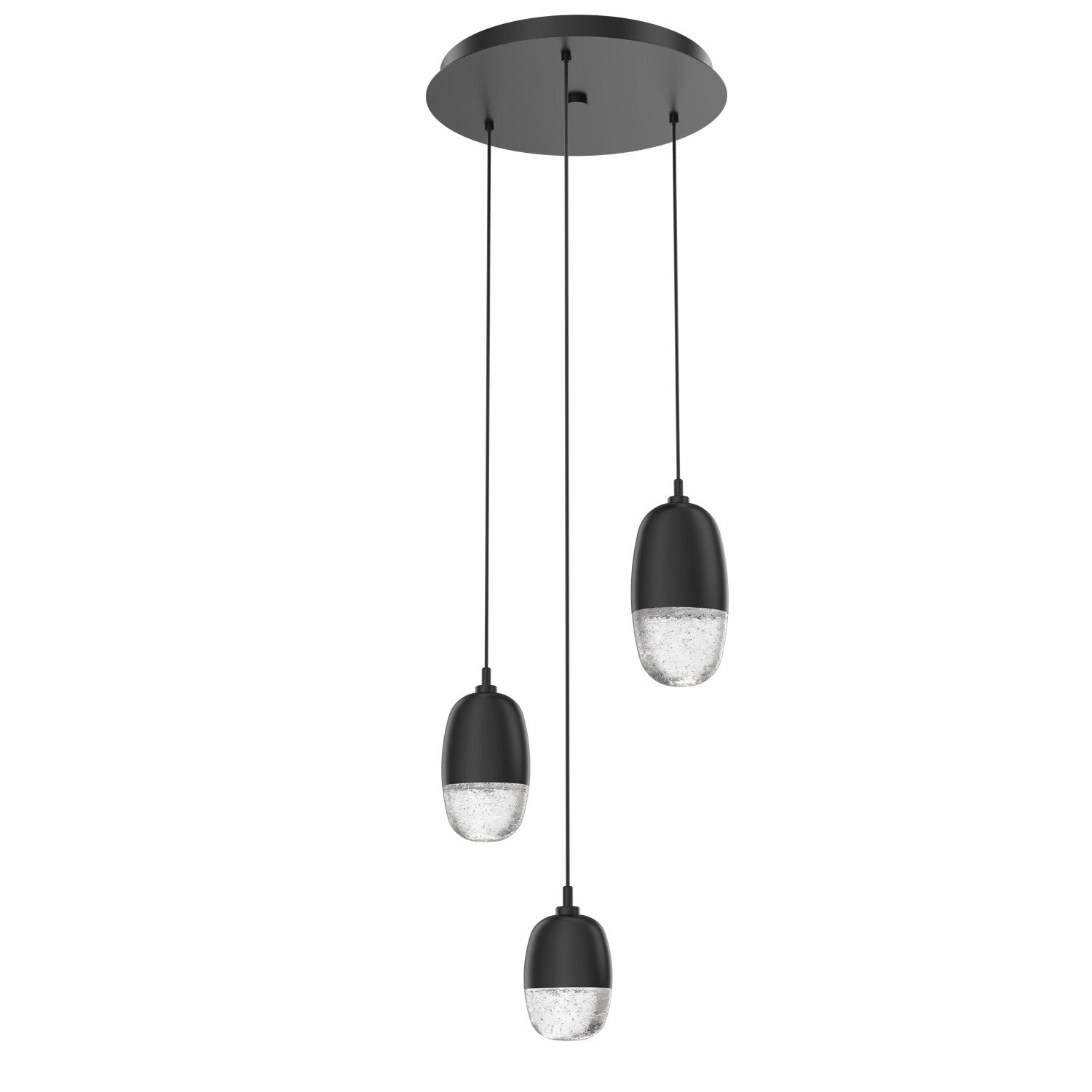 Hammerton Studio - CHB0079-03-MB-PC-C01-L3 - LED Pendant - Pebble - Matte Black