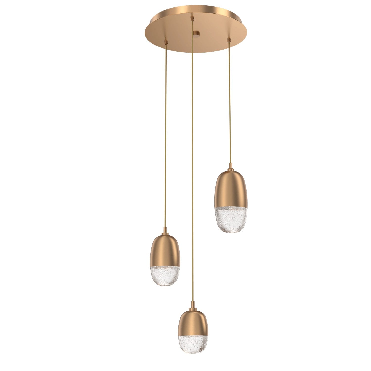 Hammerton Studio - CHB0079-03-NB-PC-C01-L3 - LED Pendant - Pebble - Novel Brass