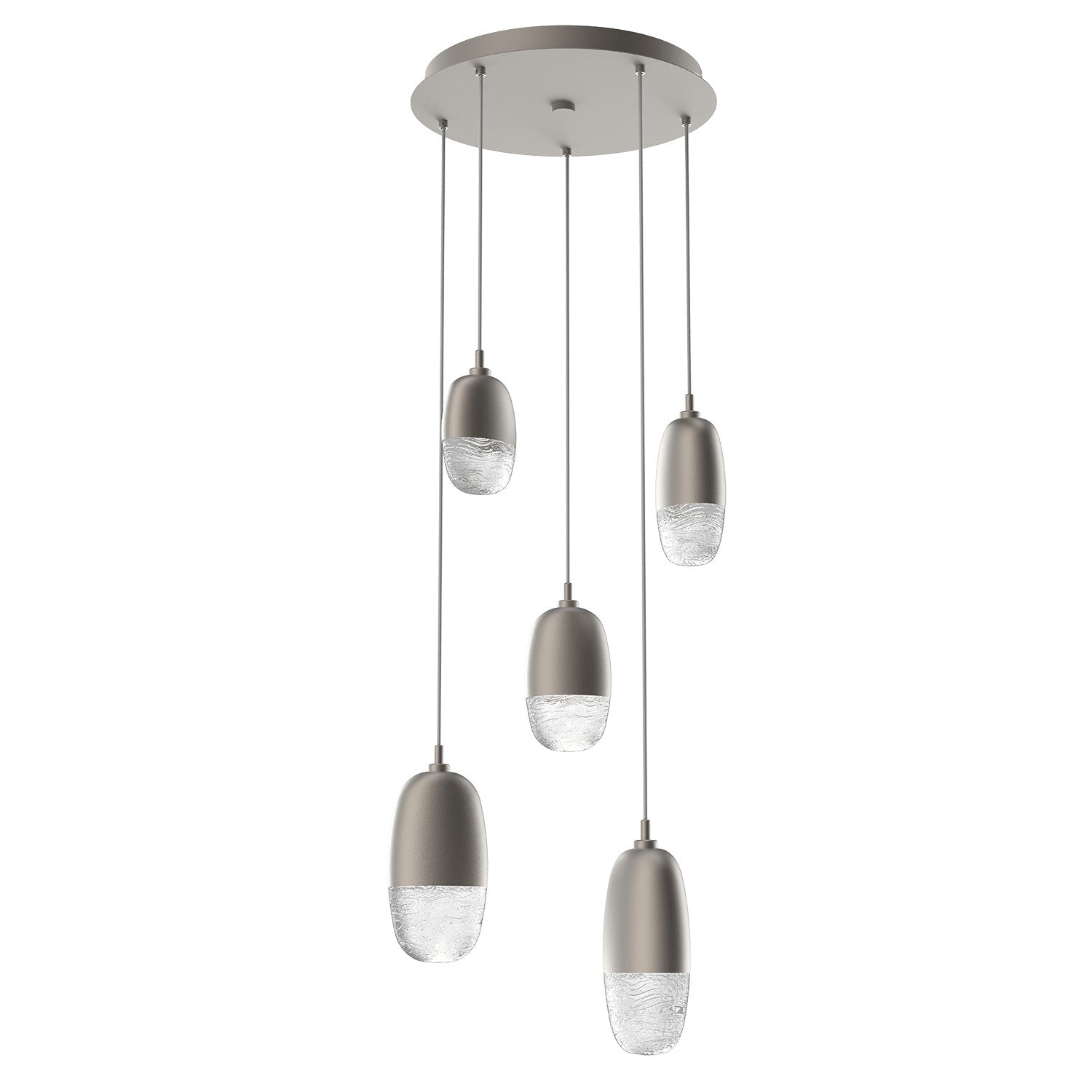 Hammerton Studio - CHB0079-05-BS-PC-C01-L1 - LED Pendant - Pebble - Beige Silver