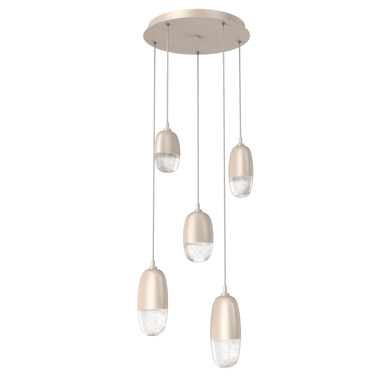 Hammerton Studio - CHB0079-05-BS-PC-C01-L3 - LED Pendant - Pebble - Beige Silver