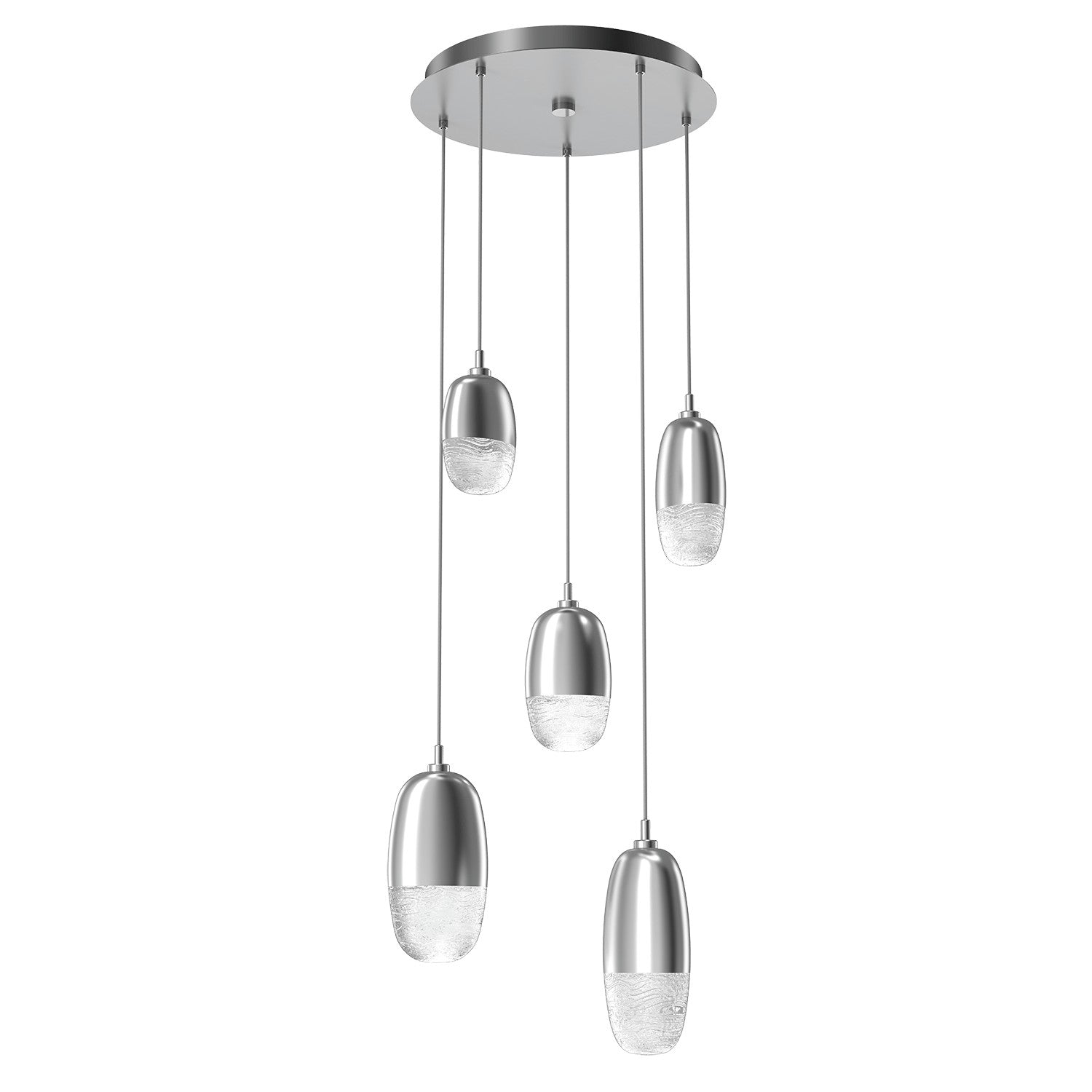 Hammerton Studio - CHB0079-05-CS-PC-C01-L1 - LED Pendant - Pebble - Classic Silver