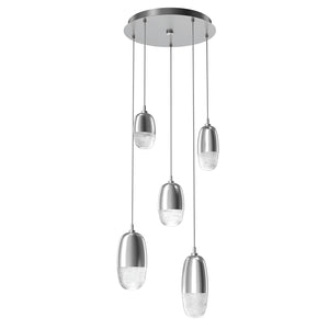 Hammerton Studio - CHB0079-05-CS-PC-C01-L1 - LED Pendant - Pebble - Classic Silver