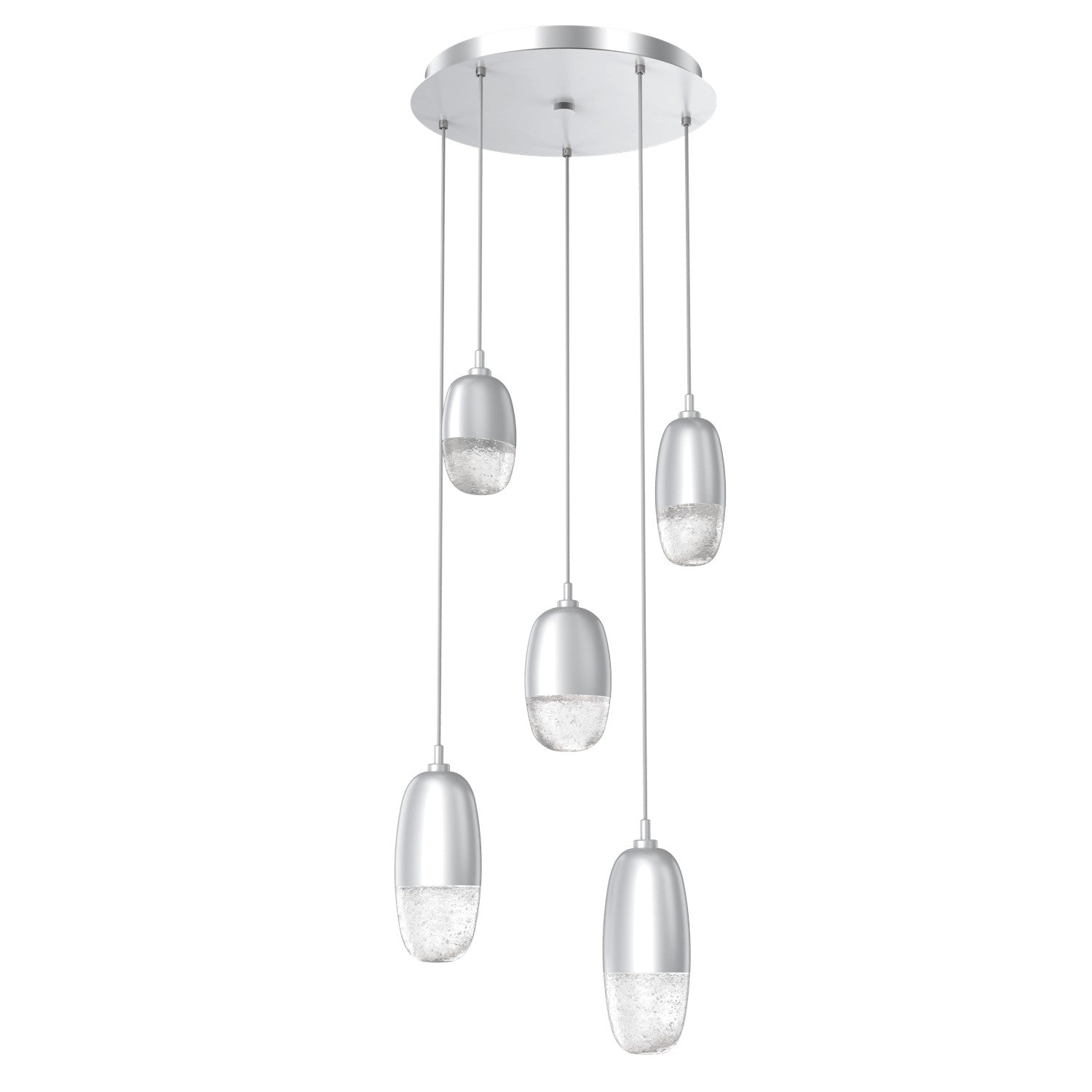 Hammerton Studio - CHB0079-05-CS-PC-C01-L3 - LED Pendant - Pebble - Classic Silver