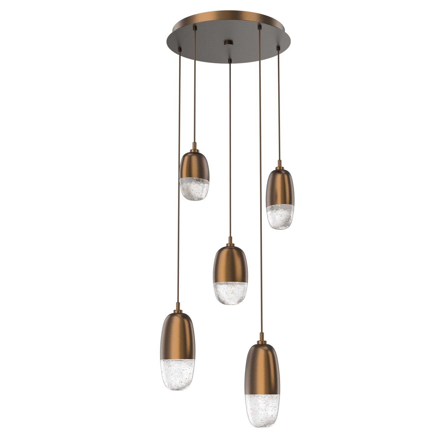 Hammerton Studio - CHB0079-05-FB-PC-C01-L3 - LED Pendant - Pebble - Flat Bronze