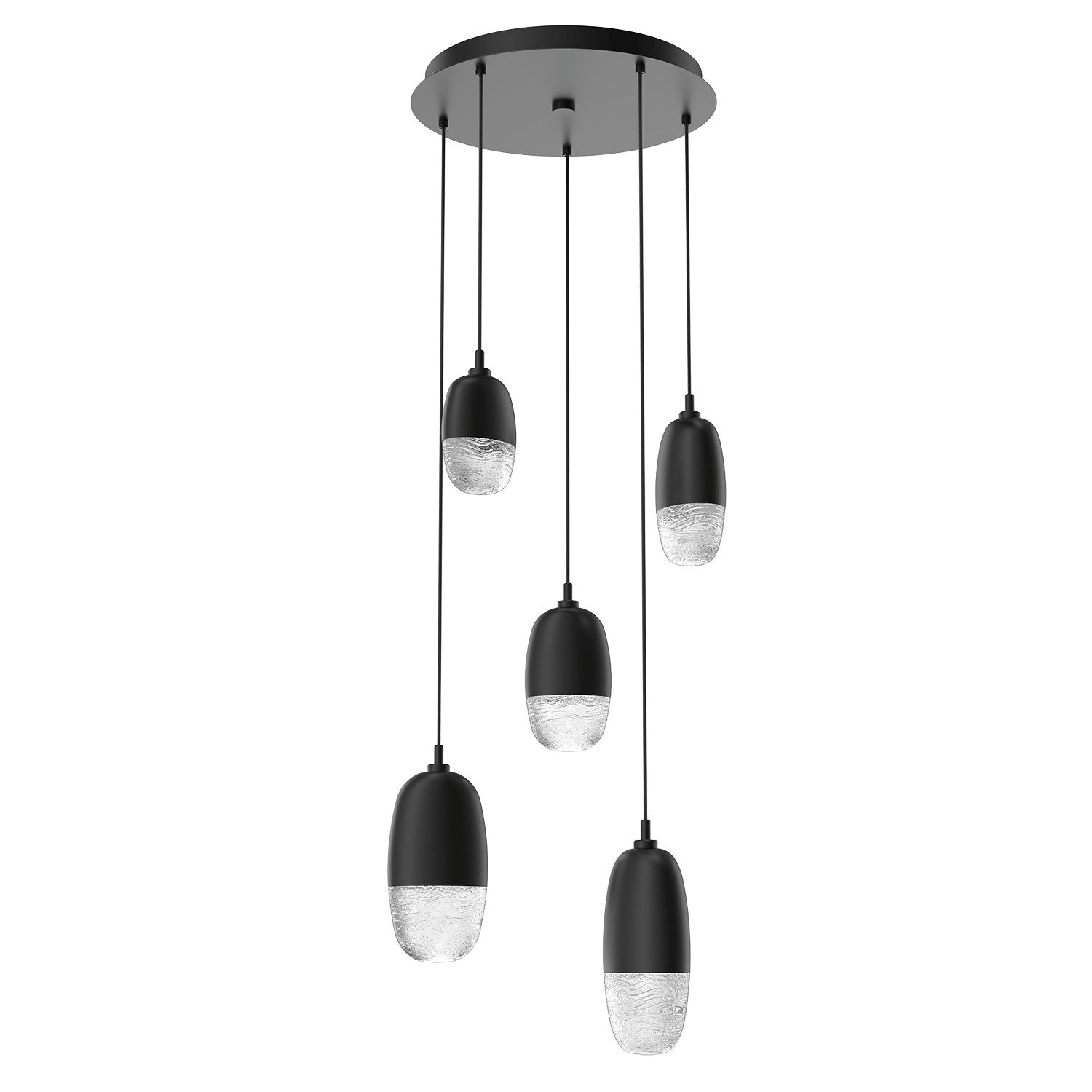 Hammerton Studio - CHB0079-05-MB-PC-C01-L1 - LED Pendant - Pebble - Matte Black