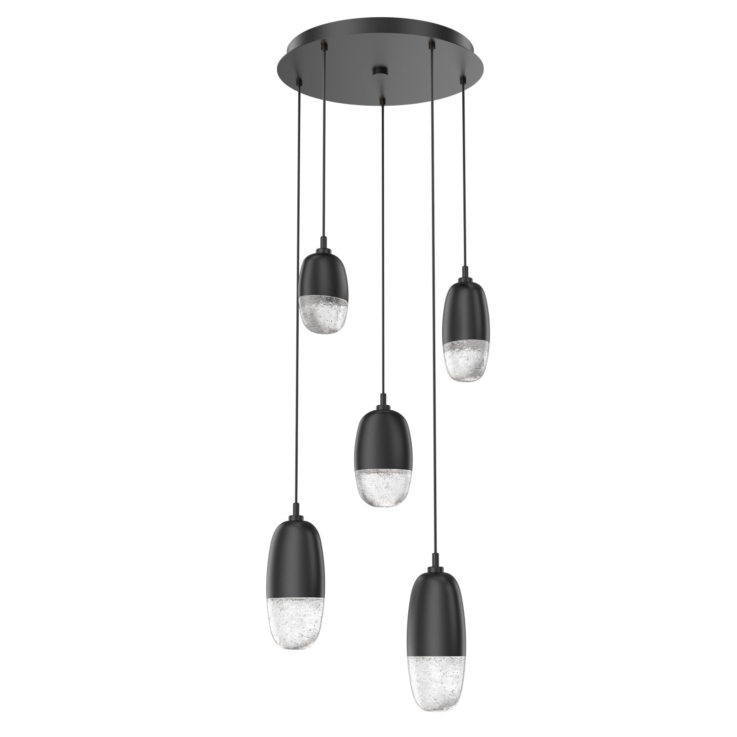 Hammerton Studio - CHB0079-05-MB-PC-C01-L3 - LED Pendant - Pebble - Matte Black