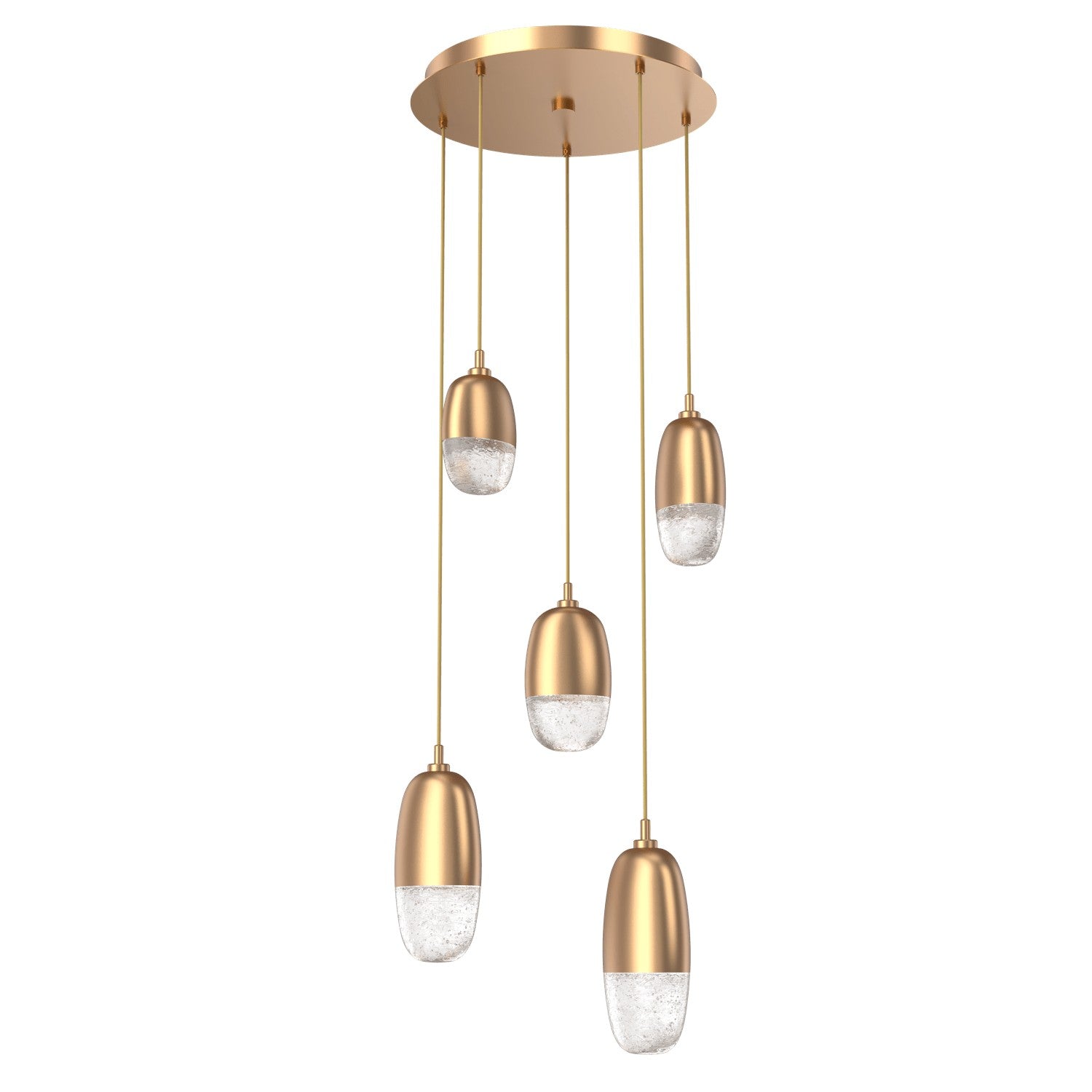 Hammerton Studio - CHB0079-05-NB-PC-C01-L3 - LED Pendant - Pebble - Novel Brass