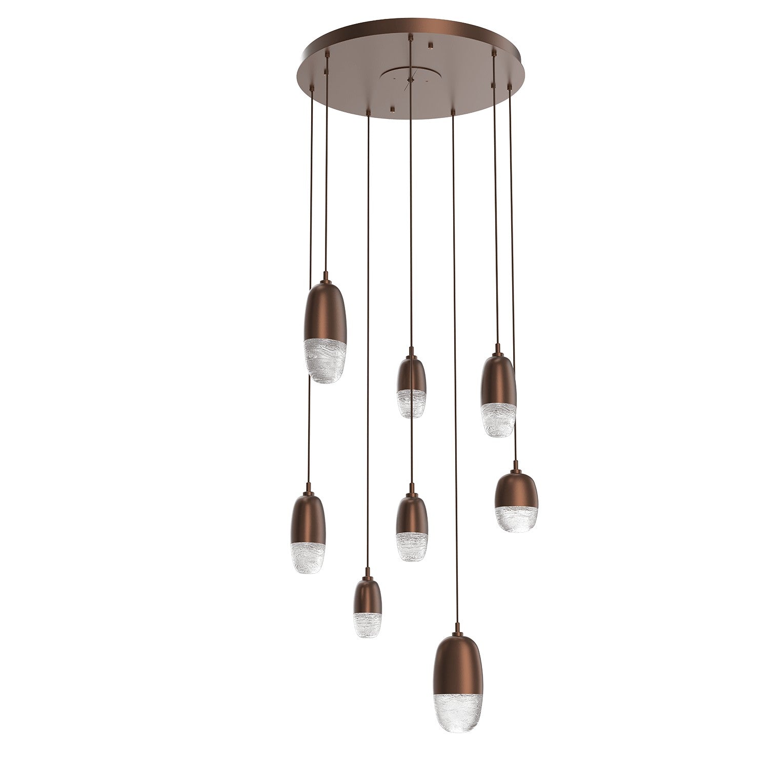 Hammerton Studio - CHB0079-08-BB-PC-C01-L1 - LED Pendant - Pebble - Burnished Bronze