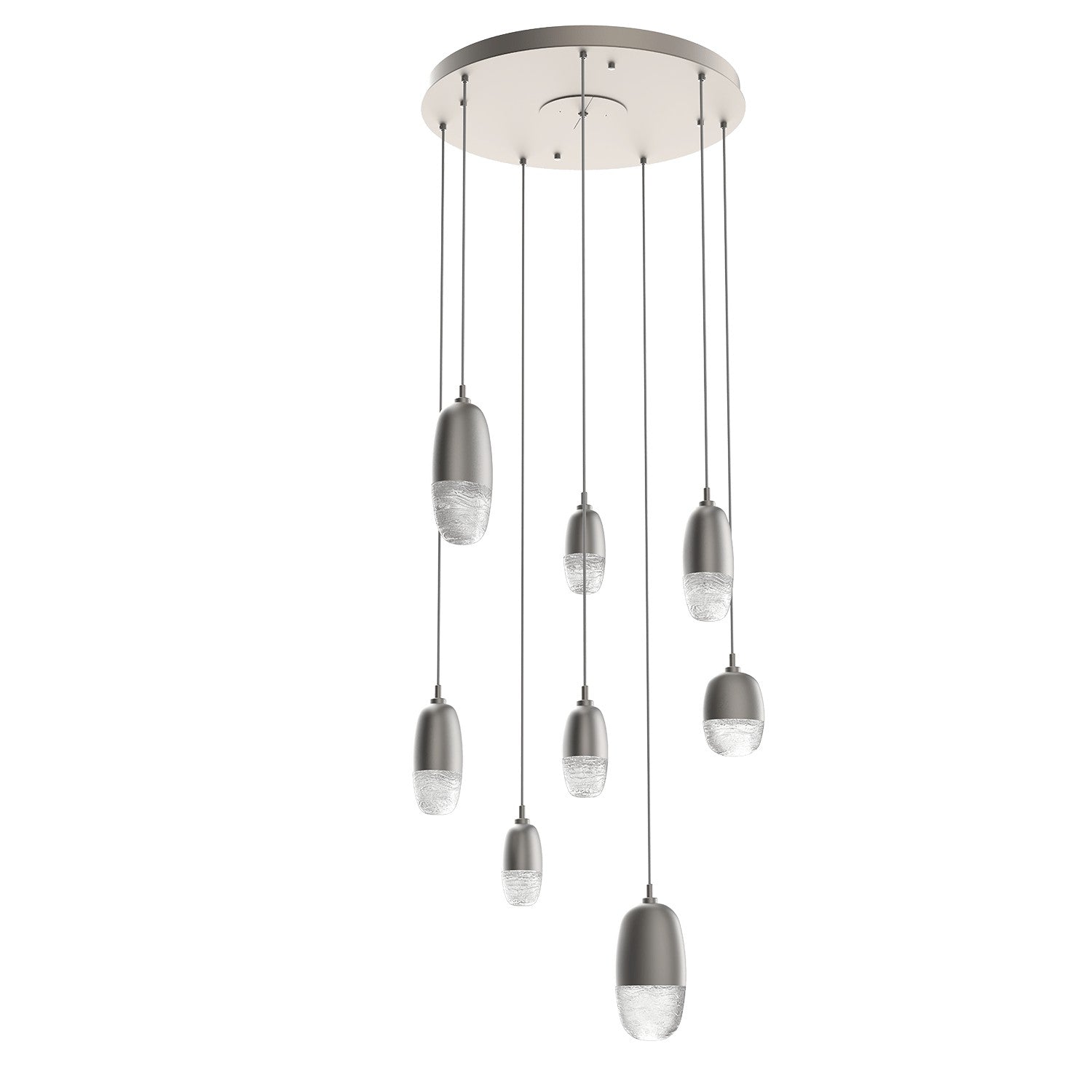 Hammerton Studio - CHB0079-08-BS-PC-C01-L1 - LED Pendant - Pebble - Beige Silver