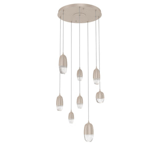 Hammerton Studio - CHB0079-08-BS-PC-C01-L3 - LED Pendant - Pebble - Beige Silver