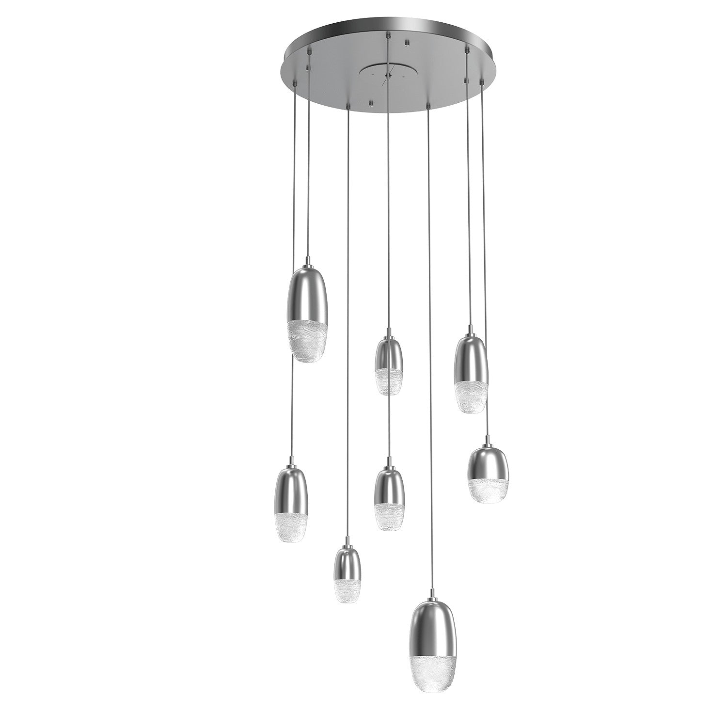 Hammerton Studio - CHB0079-08-CS-PC-C01-L1 - LED Pendant - Pebble - Classic Silver