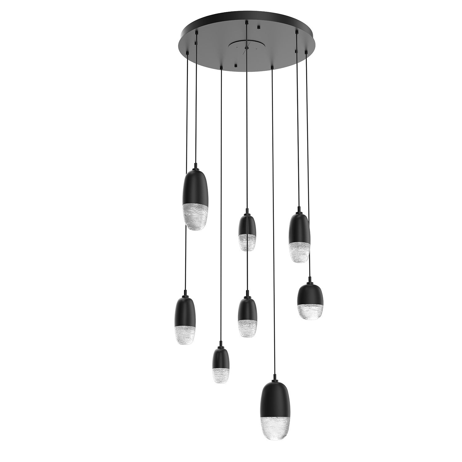 Hammerton Studio - CHB0079-08-MB-PC-C01-L1 - LED Pendant - Pebble - Matte Black