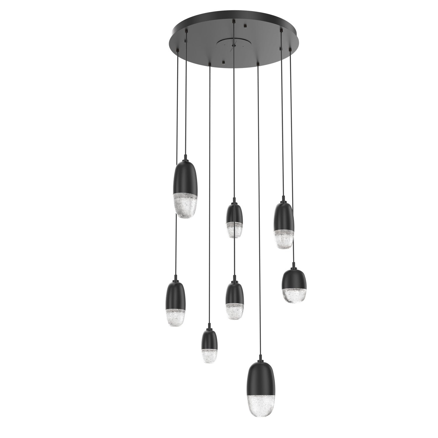 Hammerton Studio - CHB0079-08-MB-PC-C01-L3 - LED Pendant - Pebble - Matte Black