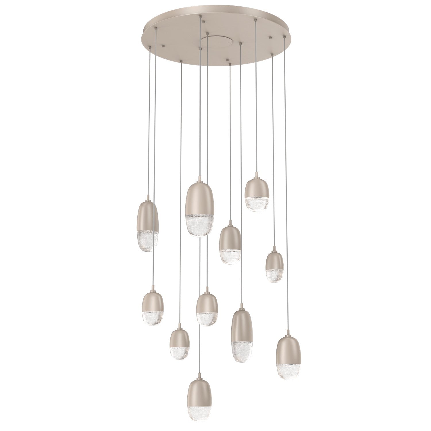 Hammerton Studio - CHB0079-11-BS-PC-C01-L3 - LED Pendant - Pebble - Beige Silver