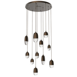 Hammerton Studio - CHB0079-11-FB-PC-C01-L1 - LED Pendant - Pebble - Flat Bronze