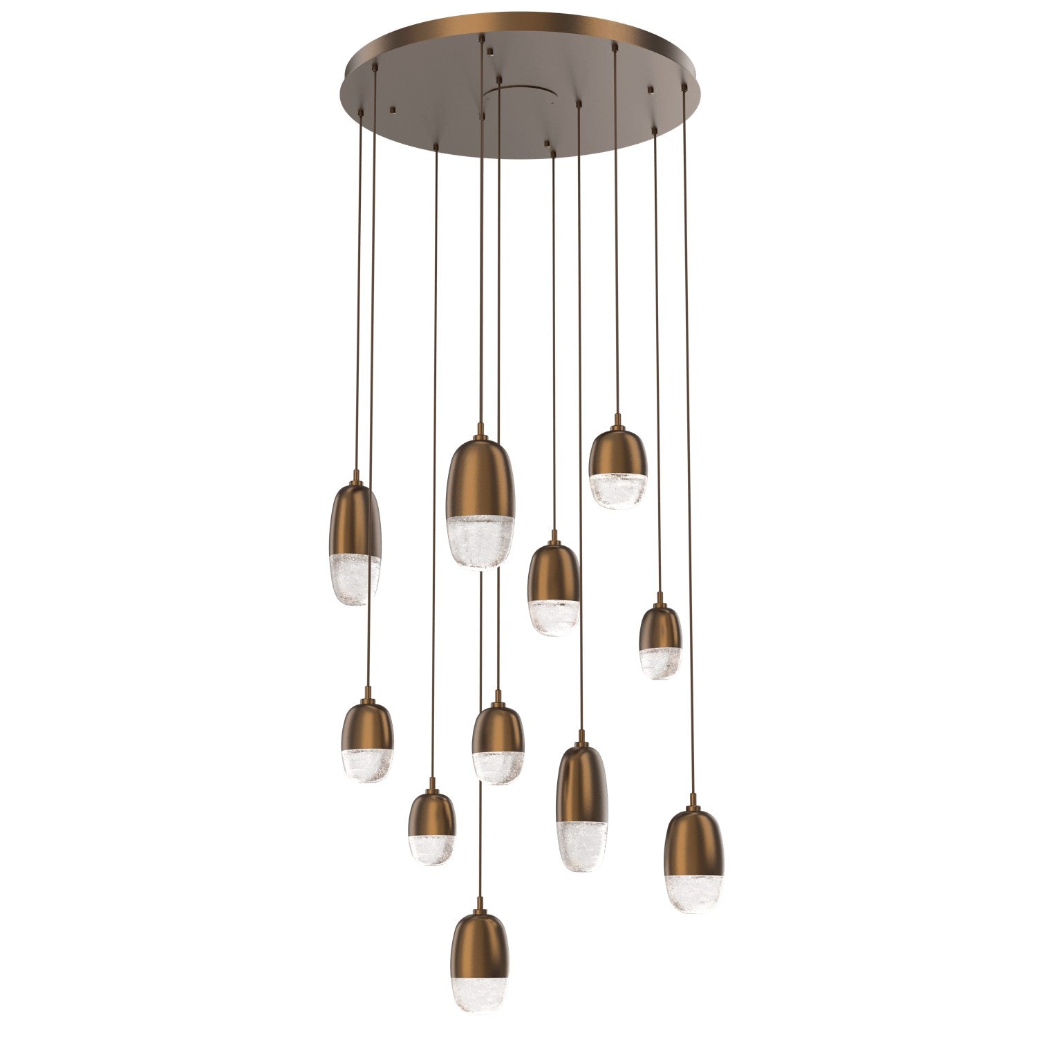 Hammerton Studio - CHB0079-11-FB-PC-C01-L3 - LED Pendant - Pebble - Flat Bronze