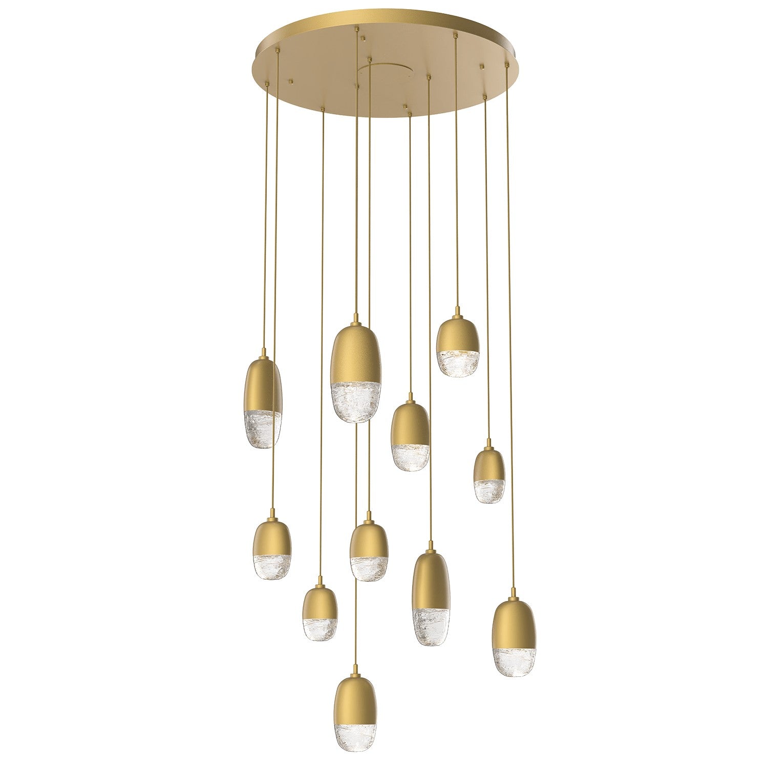 Hammerton Studio - CHB0079-11-GB-PC-C01-L1 - LED Pendant - Pebble - Gilded Brass