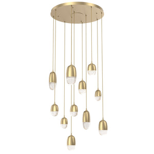 Hammerton Studio - CHB0079-11-GB-PC-C01-L3 - LED Pendant - Pebble - Gilded Brass