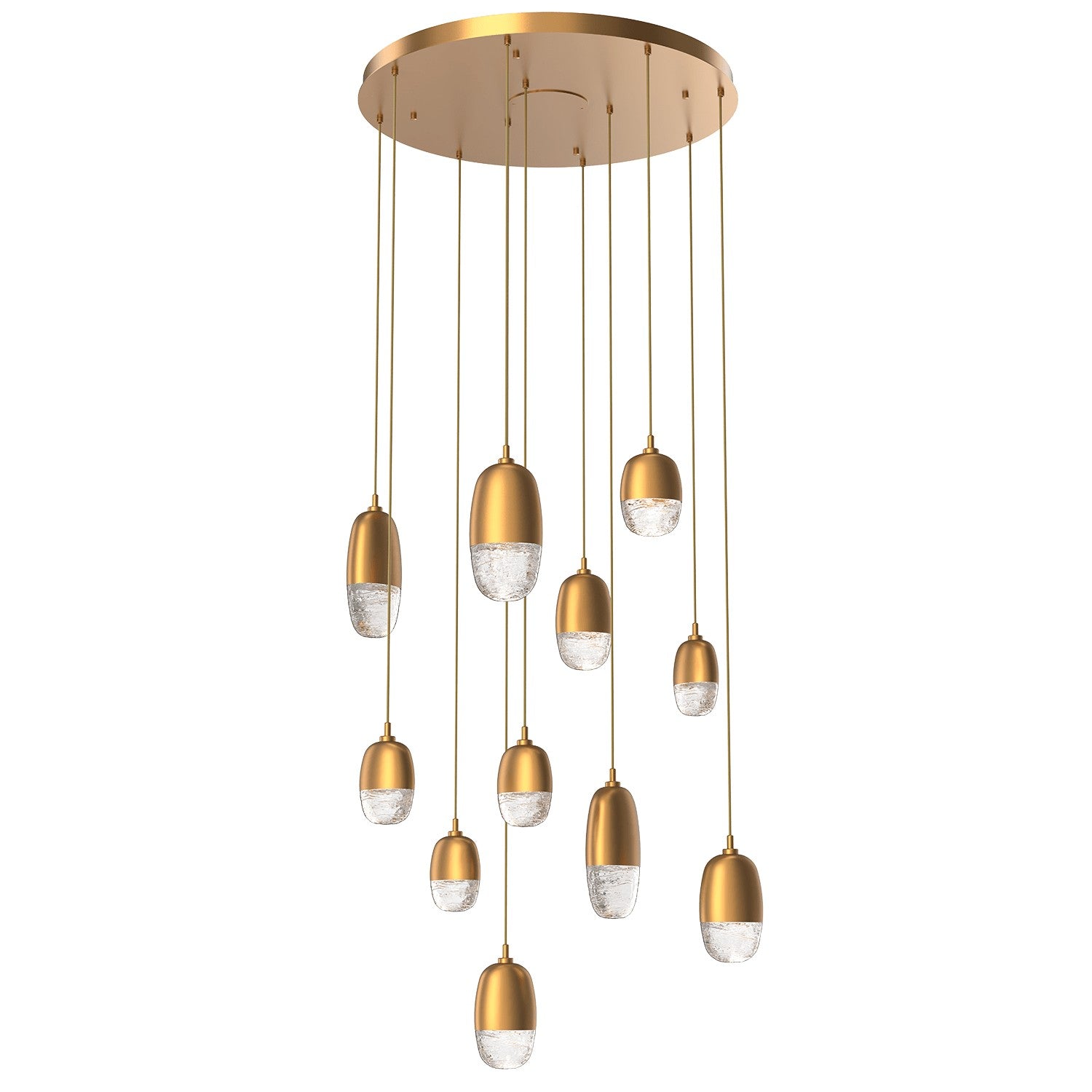 Hammerton Studio - CHB0079-11-NB-PC-C01-L1 - LED Pendant - Pebble - Novel Brass