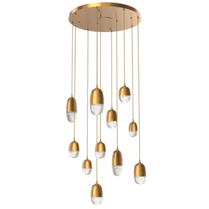 Hammerton Studio - CHB0079-11-NB-PC-C01-L1 - LED Pendant - Pebble - Novel Brass