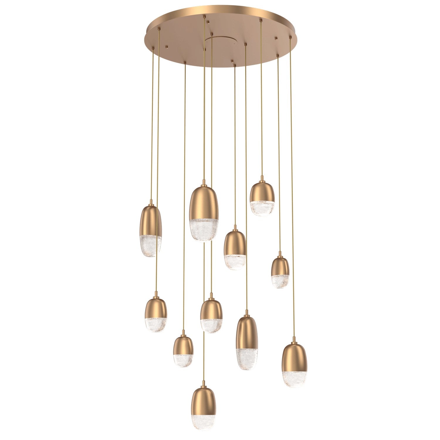 Hammerton Studio - CHB0079-11-NB-PC-C01-L3 - LED Pendant - Pebble - Novel Brass