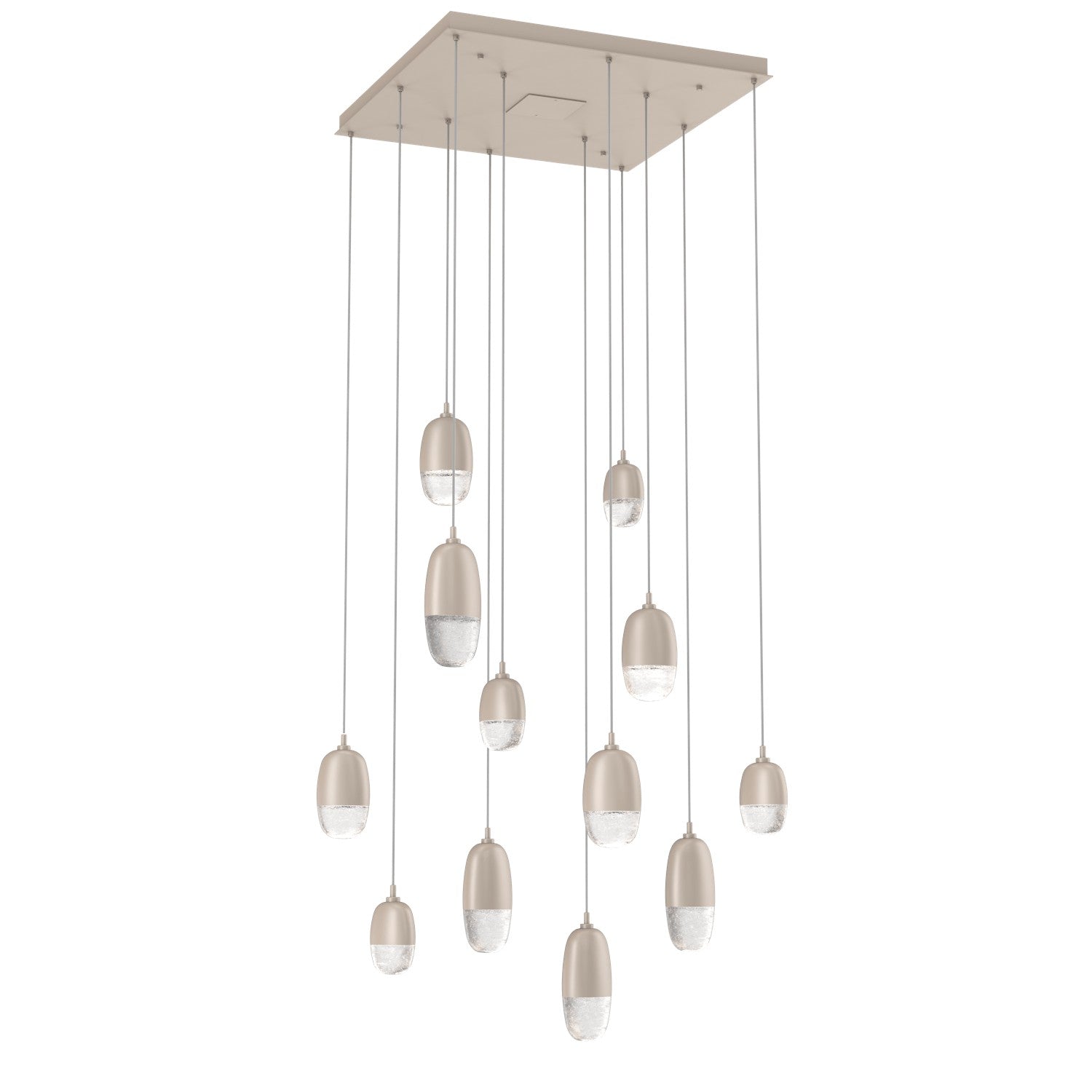 Hammerton Studio - CHB0079-12-BS-PC-C01-L3 - LED Pendant - Pebble - Beige Silver