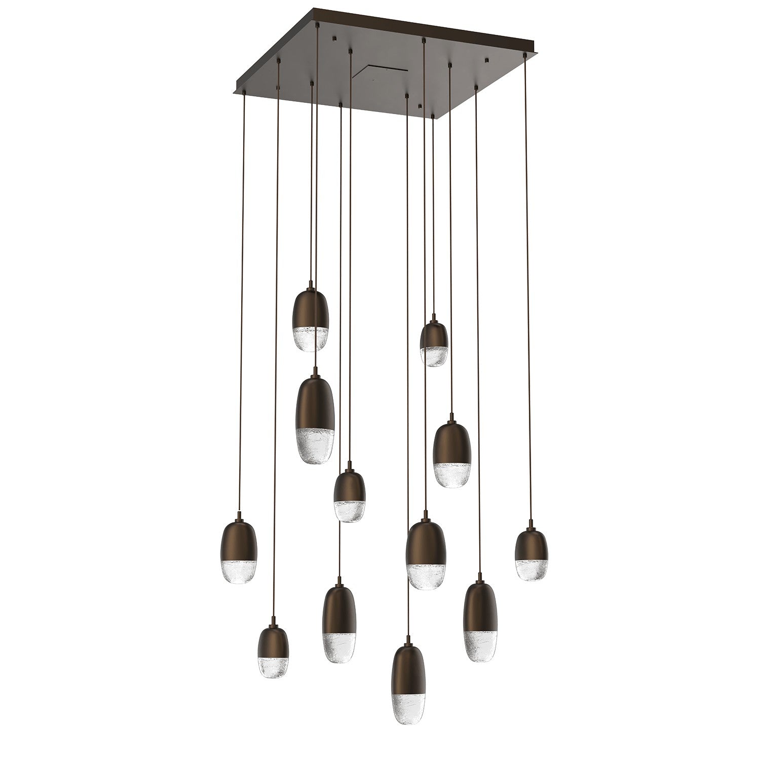 Hammerton Studio - CHB0079-12-FB-PC-C01-L1 - LED Pendant - Pebble - Flat Bronze