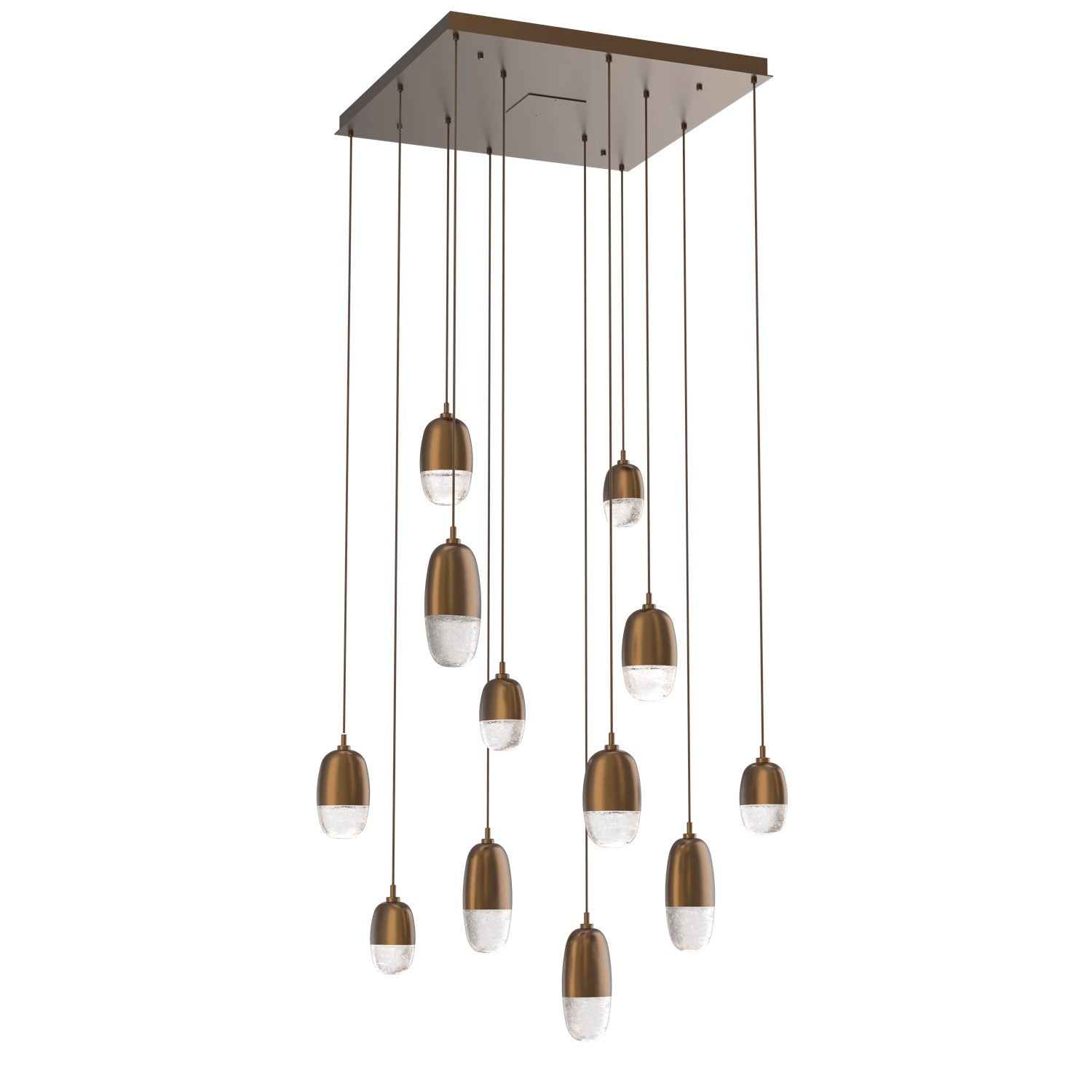 Hammerton Studio - CHB0079-12-FB-PC-C01-L3 - LED Pendant - Pebble - Flat Bronze