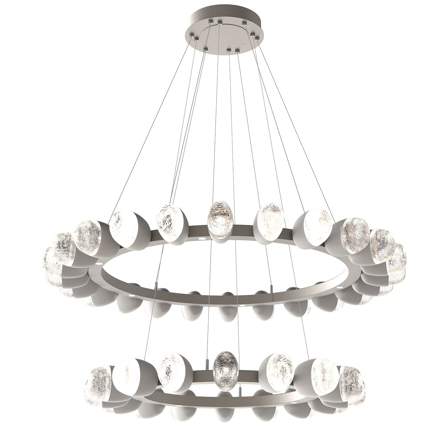 Hammerton Studio - CHB0079-2T-BS-PC-CA1-L1 - LED Chandelier - Pebble - Beige Silver