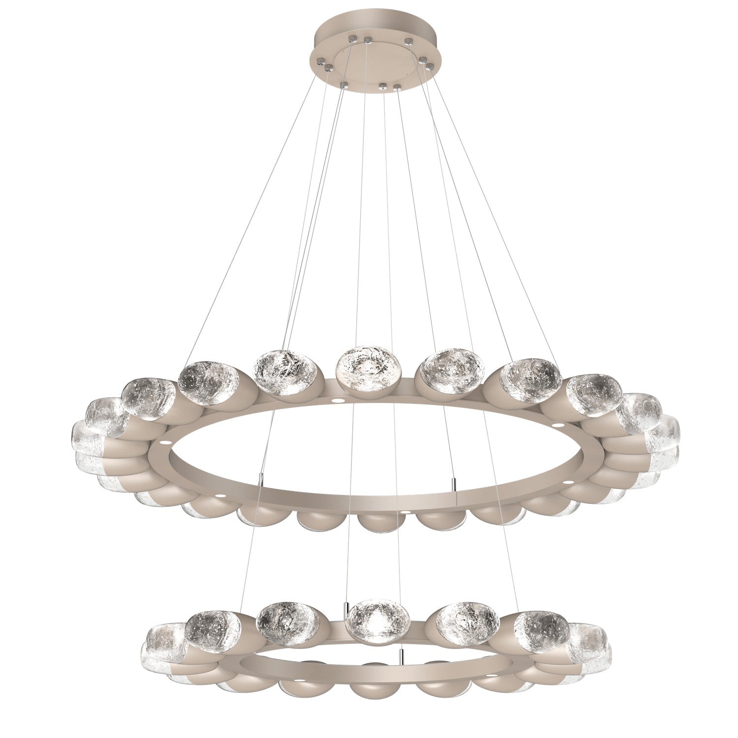 Hammerton Studio - CHB0079-2T-BS-PC-CA1-L3 - LED Chandelier - Pebble - Beige Silver