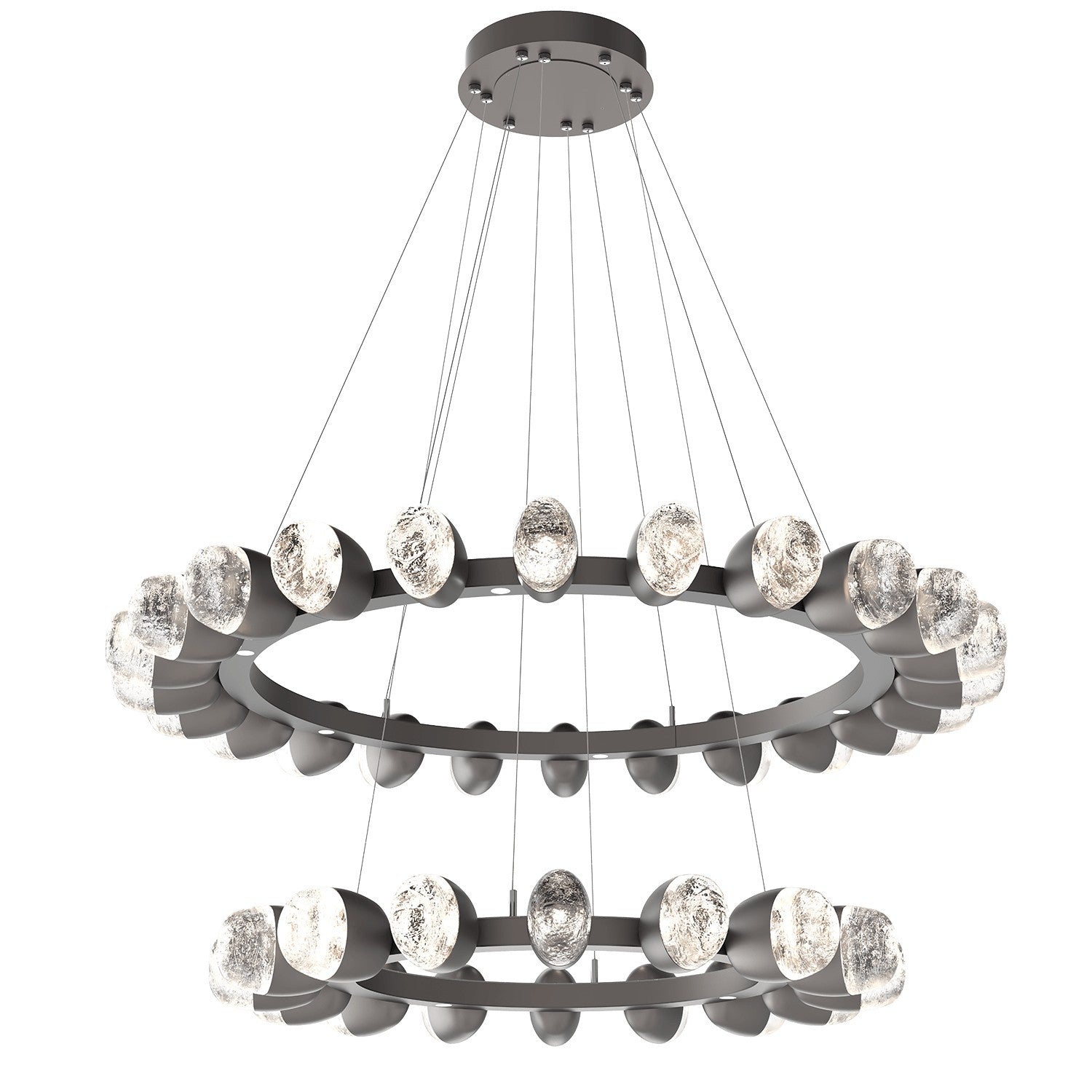 Hammerton Studio - CHB0079-2T-GP-PC-CA1-L1 - LED Chandelier - Pebble - Graphite