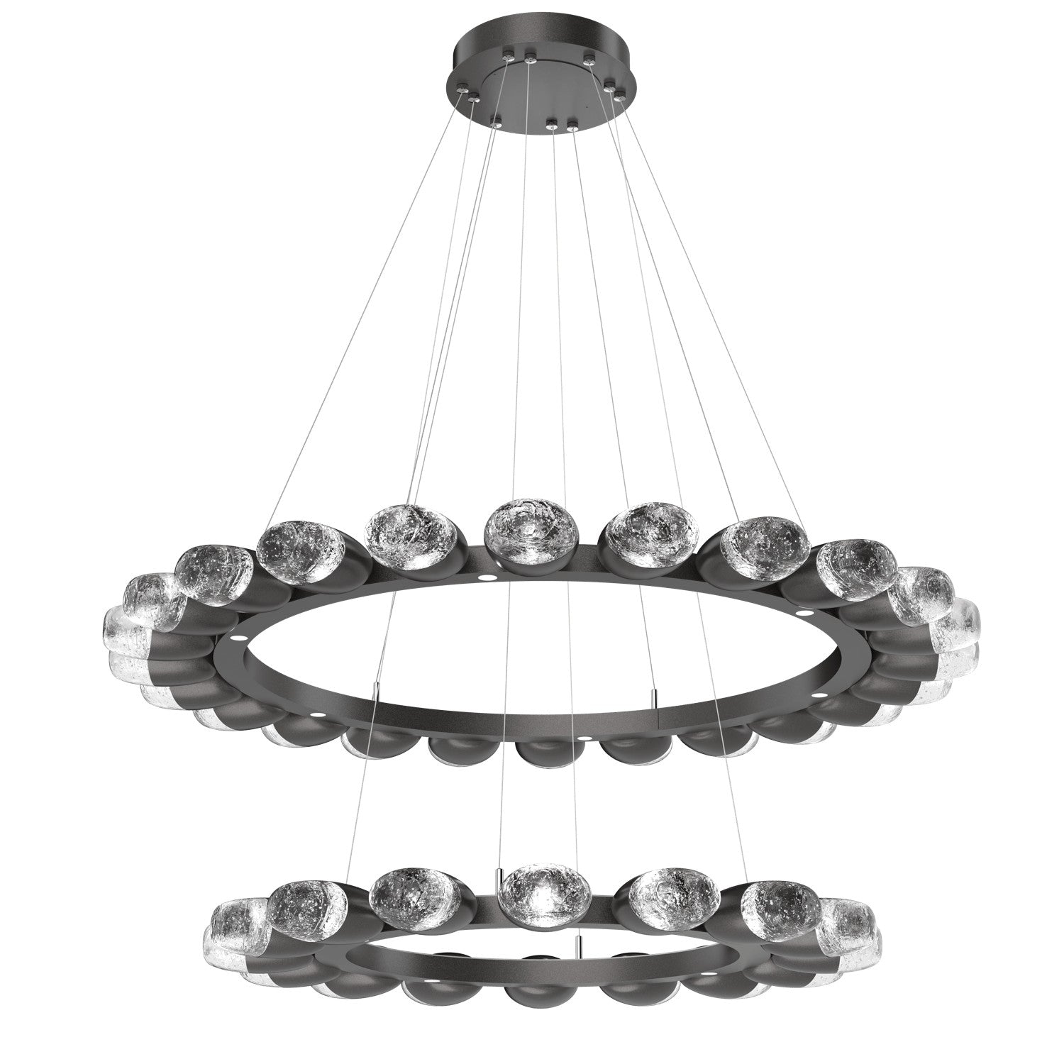 Hammerton Studio - CHB0079-2T-GP-PC-CA1-L3 - LED Chandelier - Pebble - Graphite