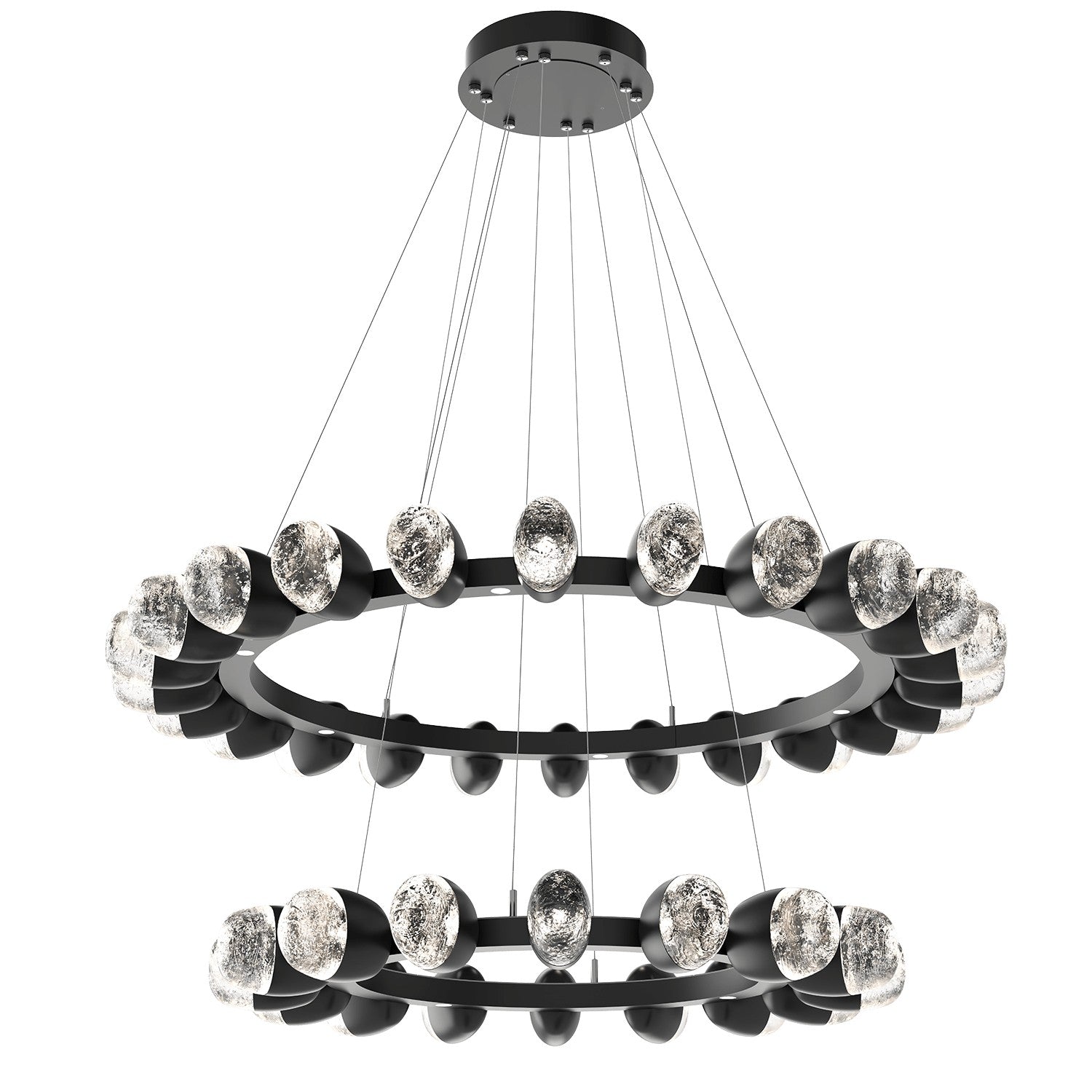 Hammerton Studio - CHB0079-2T-MB-PC-CA1-L1 - LED Chandelier - Pebble - Matte Black