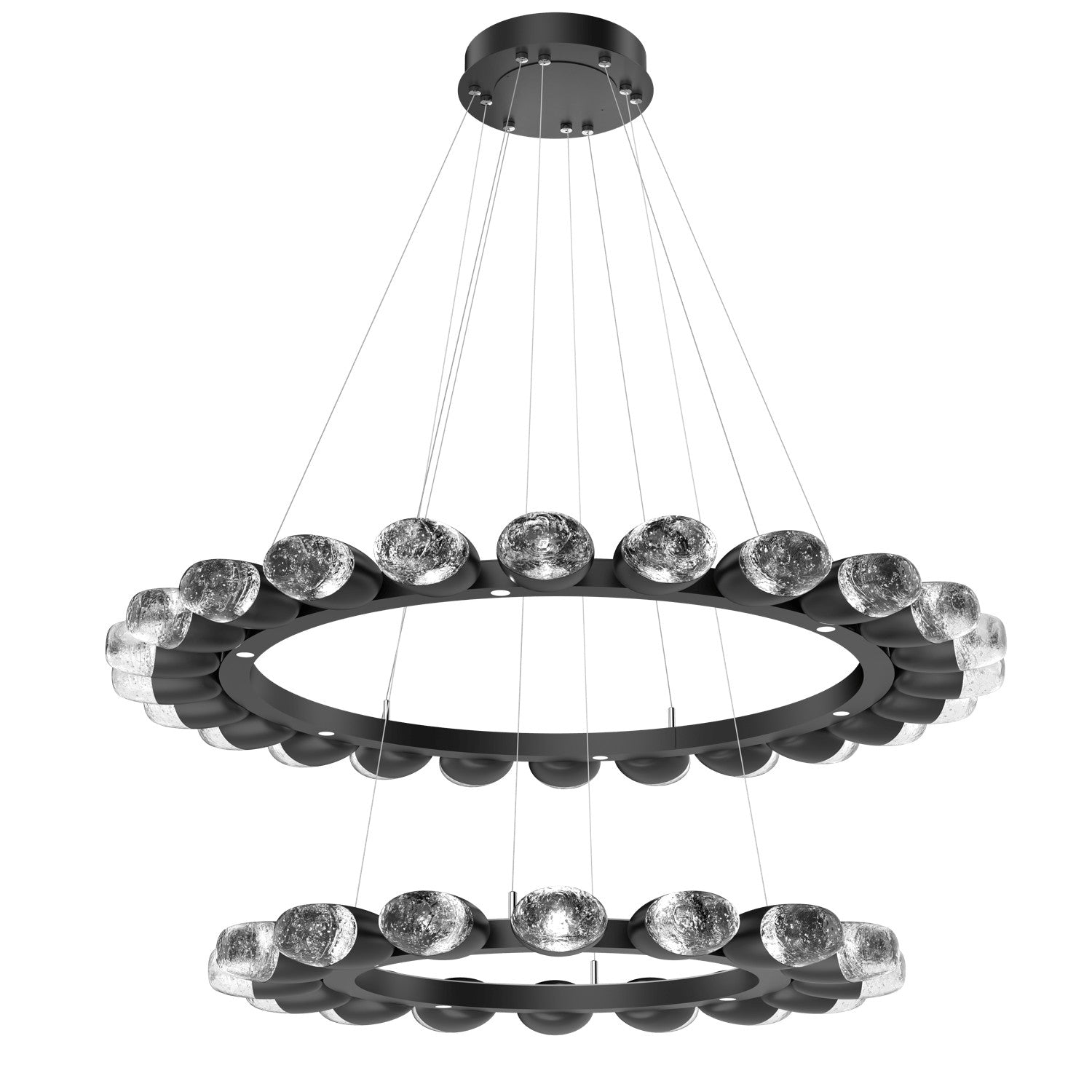 Hammerton Studio - CHB0079-2T-MB-PC-CA1-L3 - LED Chandelier - Pebble - Matte Black