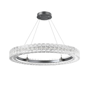 Hammerton Studio - CHB0080-36-GM-AC-CA1-L3 - LED Chandelier - Asscher - Gunmetal