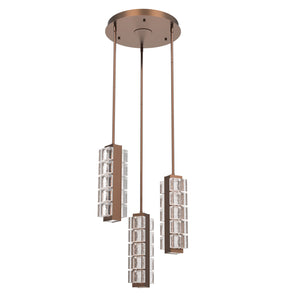 Hammerton Studio - CHB0087-03-BB-TP-001-L2 - LED Pendant - Tessera - Burnished Bronze