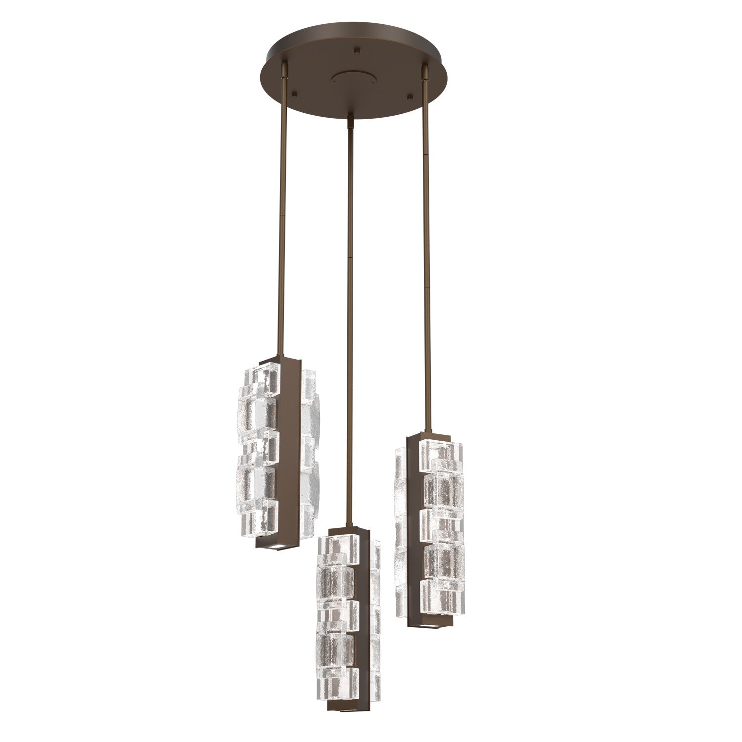 Hammerton Studio - CHB0087-03-FB-TE-001-L2 - LED Pendant - Tessera - Flat Bronze