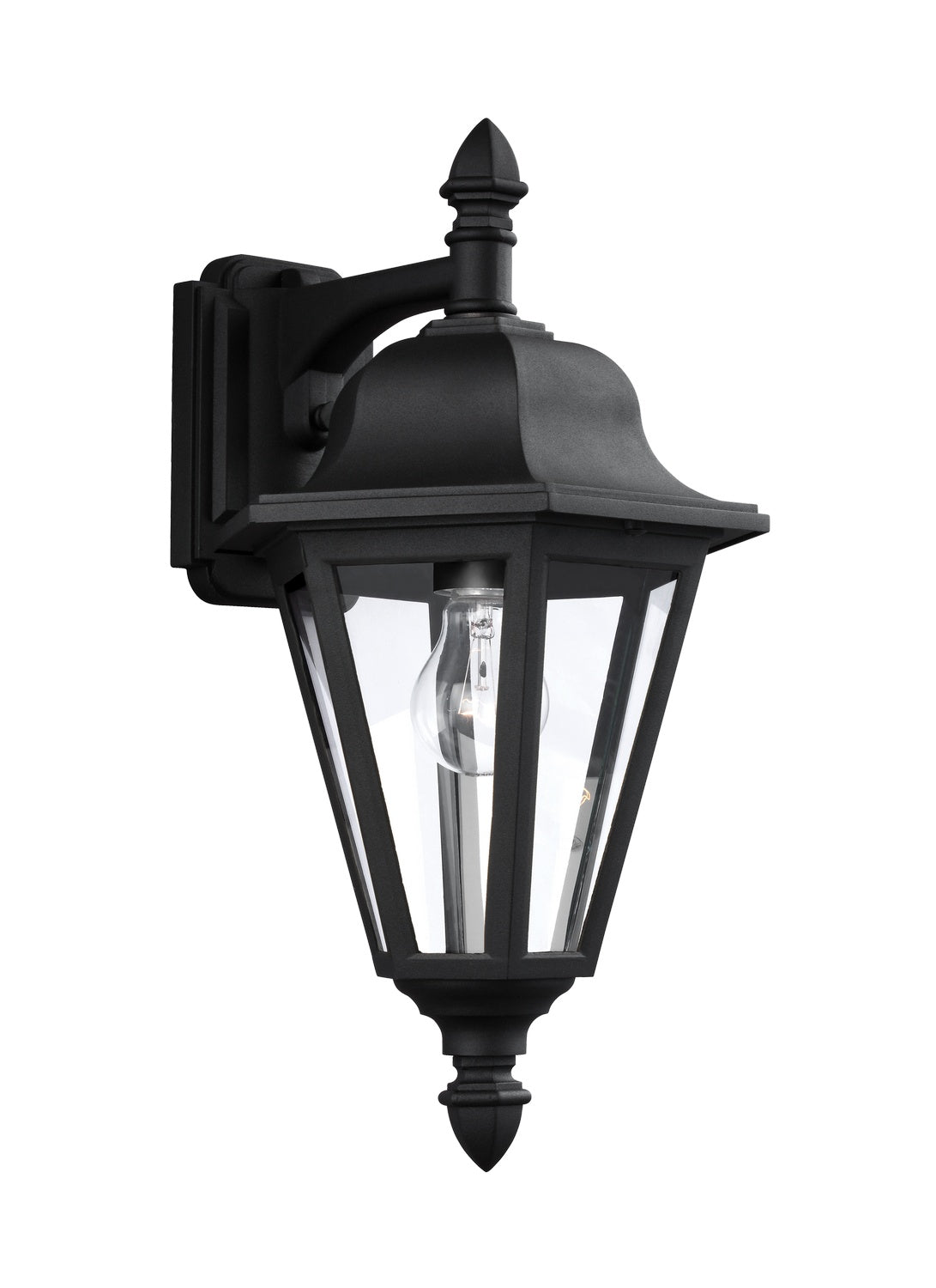 Generation Lighting. - 8825-12 - One Light Outdoor Wall Lantern - Brentwood - Black