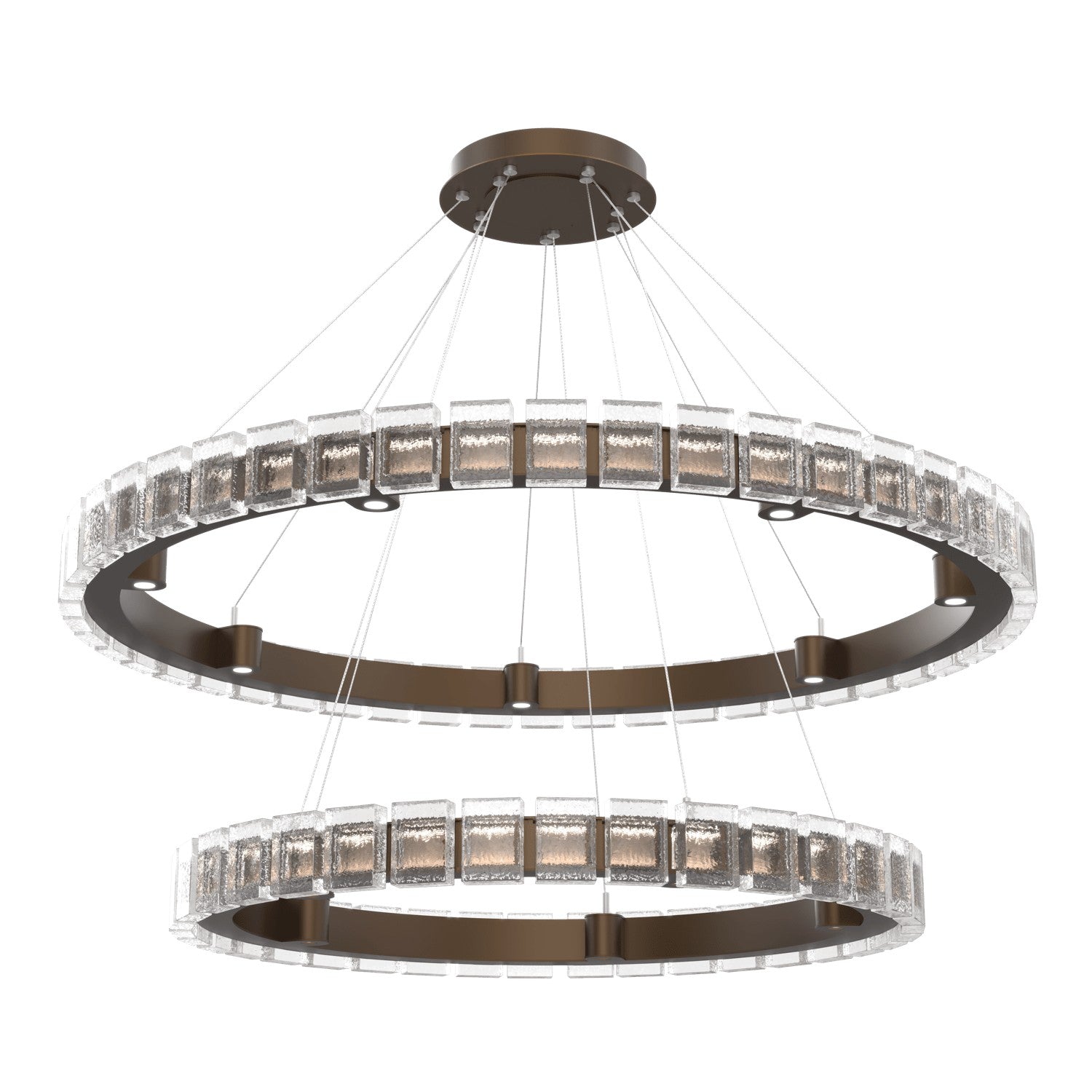 Hammerton Studio - CHB0087-2T-FB-TP-CA1-L3 - LED Chandelier - Tessera - Flat Bronze